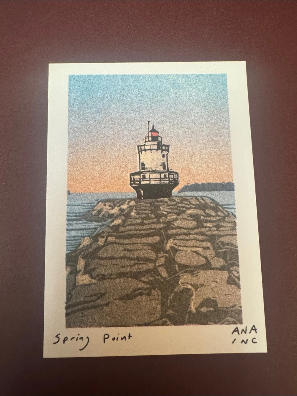Inciardi - Emporium - Spring Point Lighthouse - Mini Print- Maine